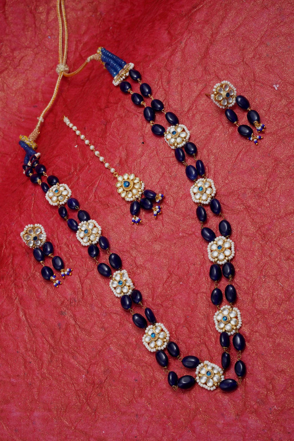 blue necklace