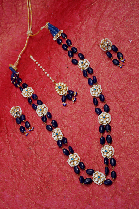long kundan necklace set