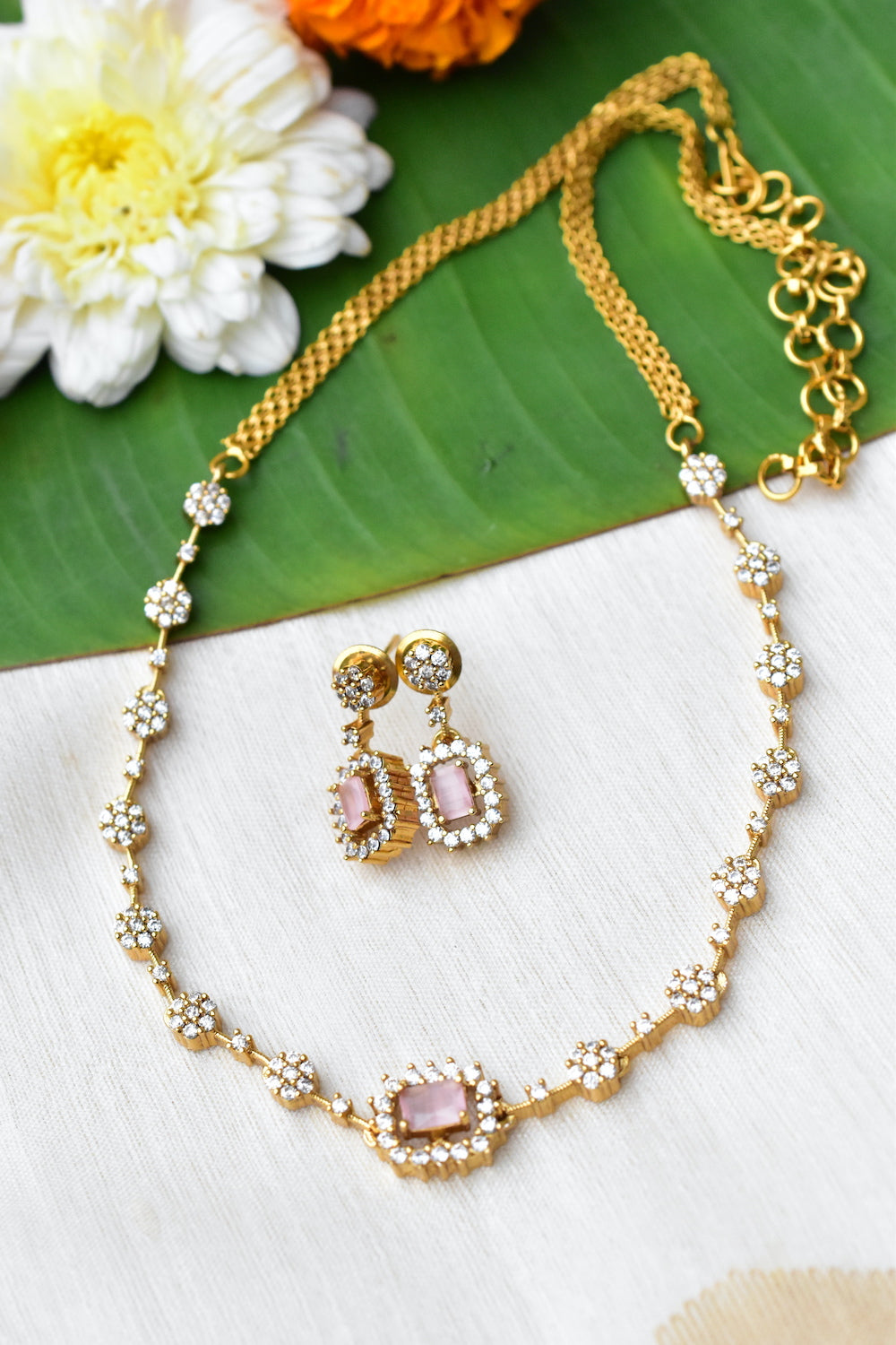 zirconia necklace set