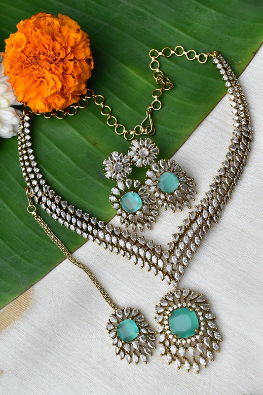 Victoria necklace earrings tika set