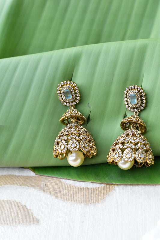 antique gold jhumka earrings