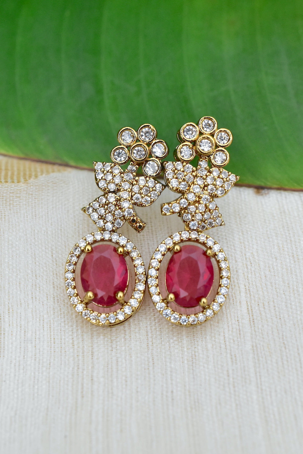 temple victorian zircon earrings