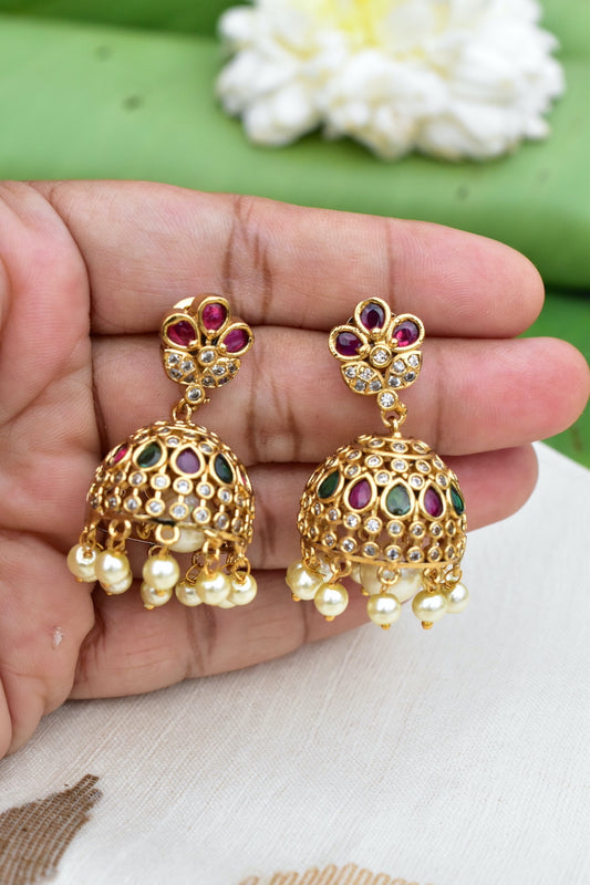 kundan jhumka earrings