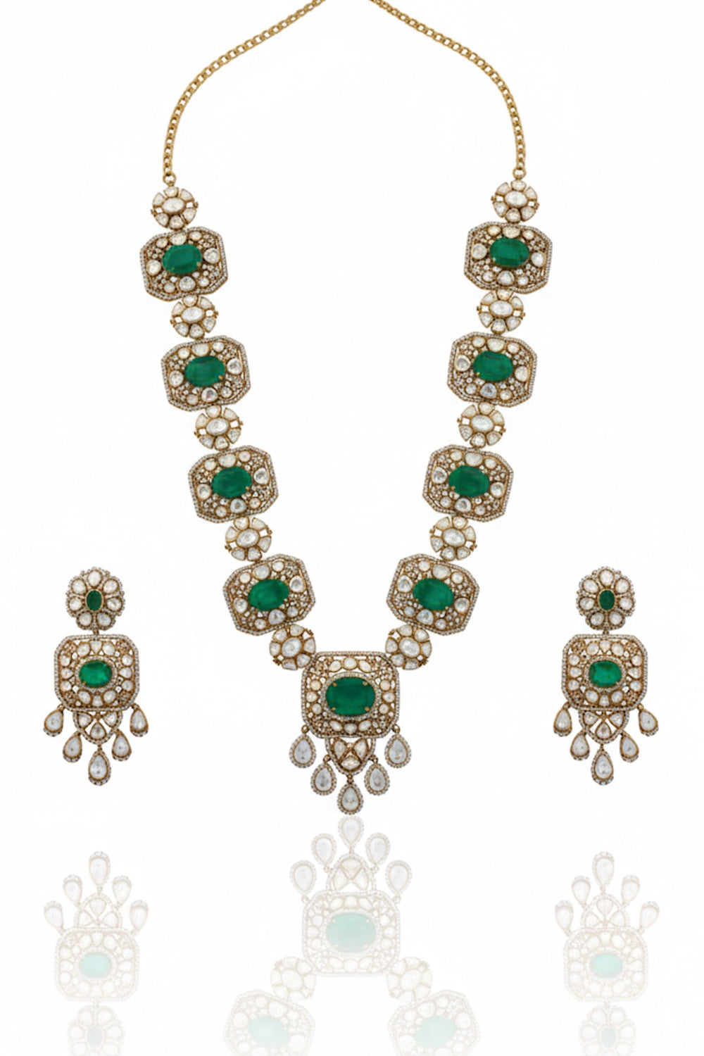 premium moissanite kundan bridal jewellery
