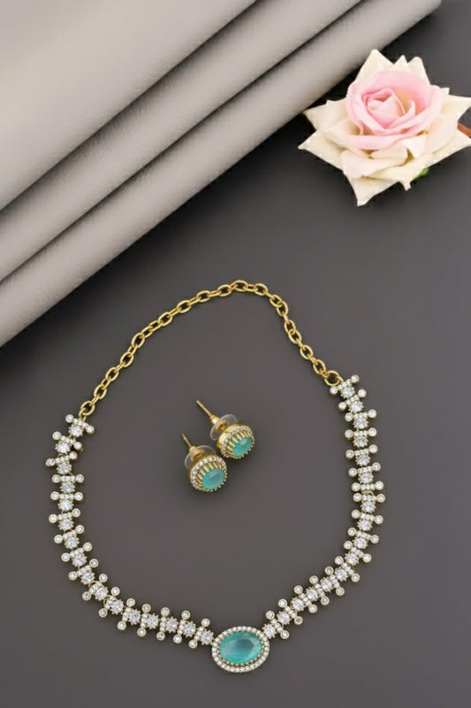 mint necklace set