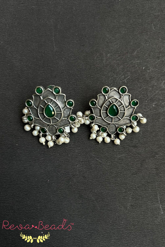 emerald green studs