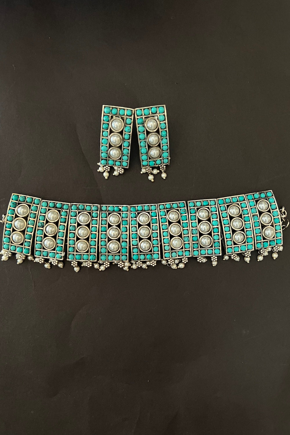 tribal choker necklace set