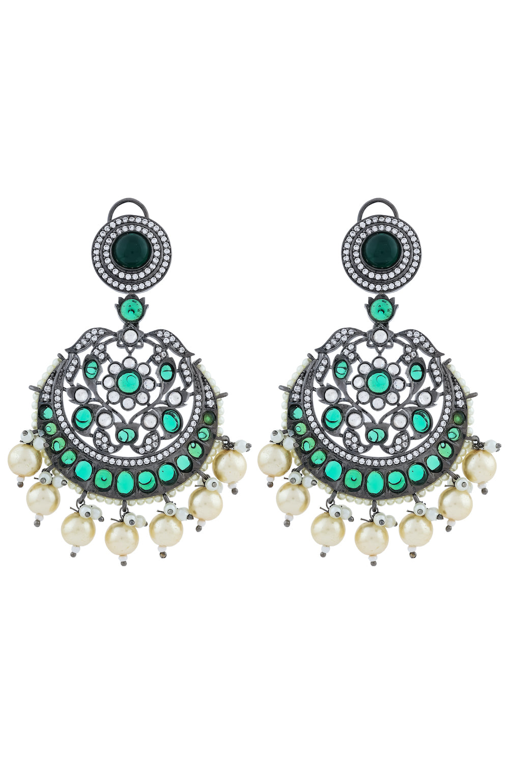 emerald chandbali