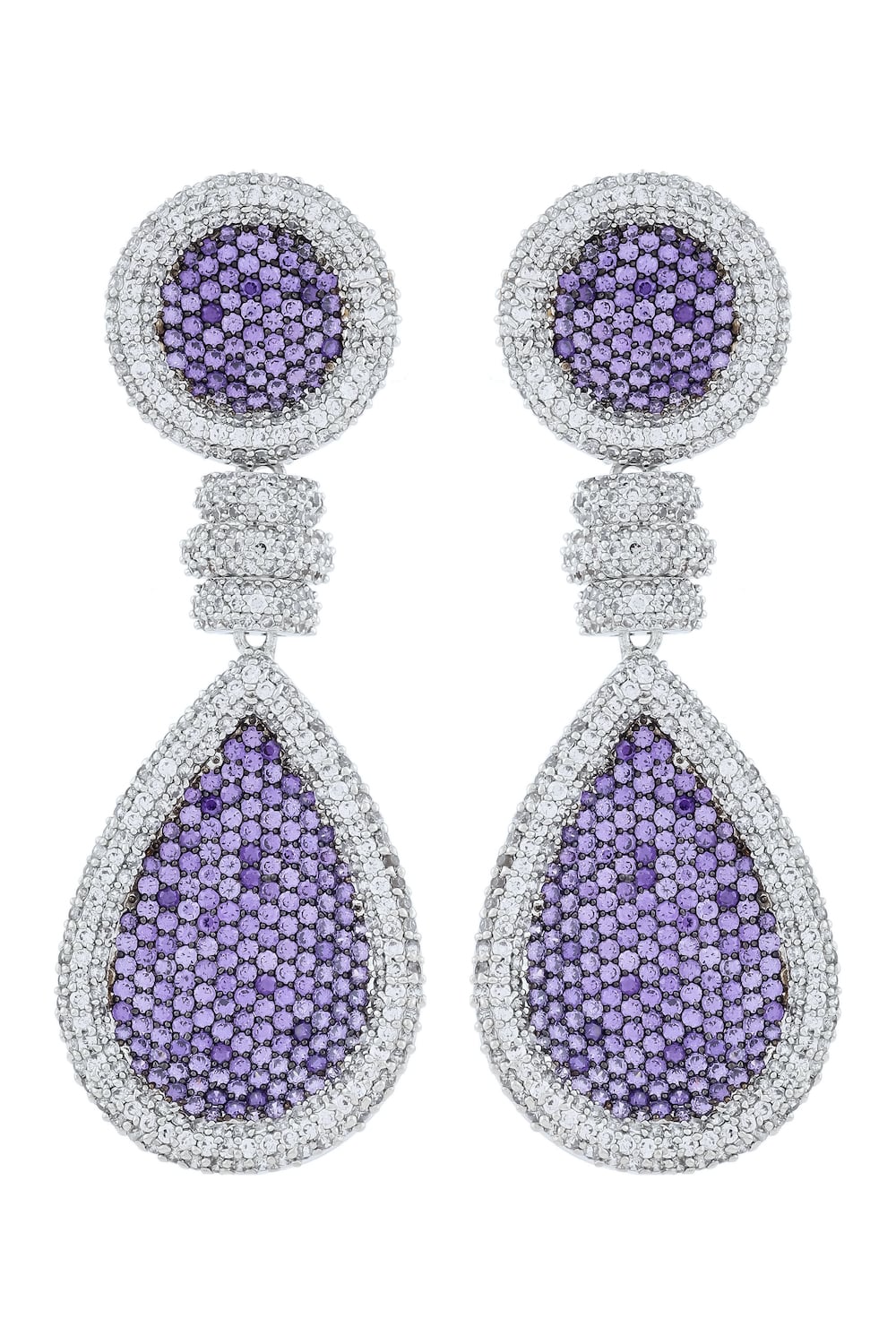 lilac diamond earrings