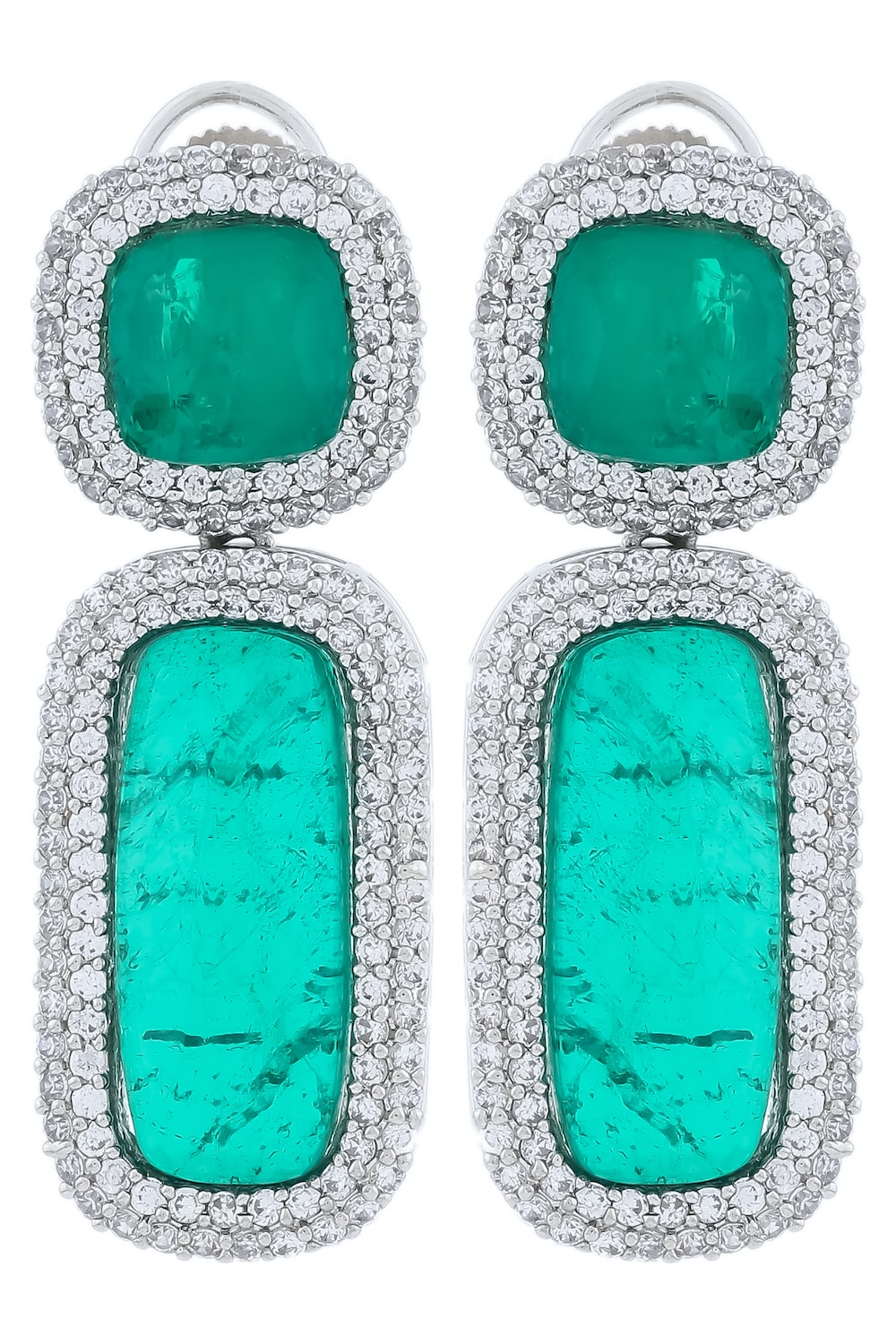 emerald green earrings