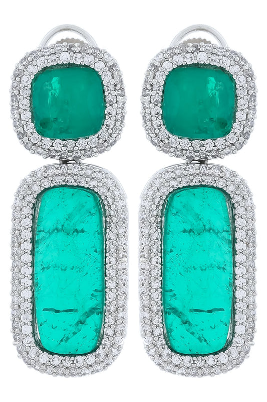 emerald green earrings