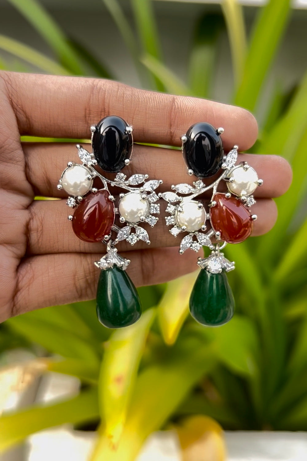 cz drop earrings