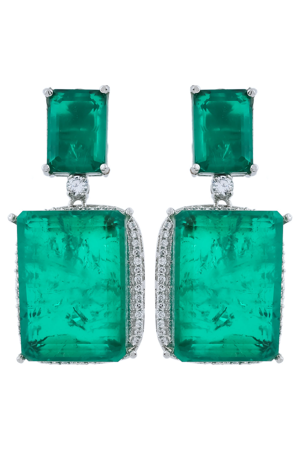 emerald drop earrings