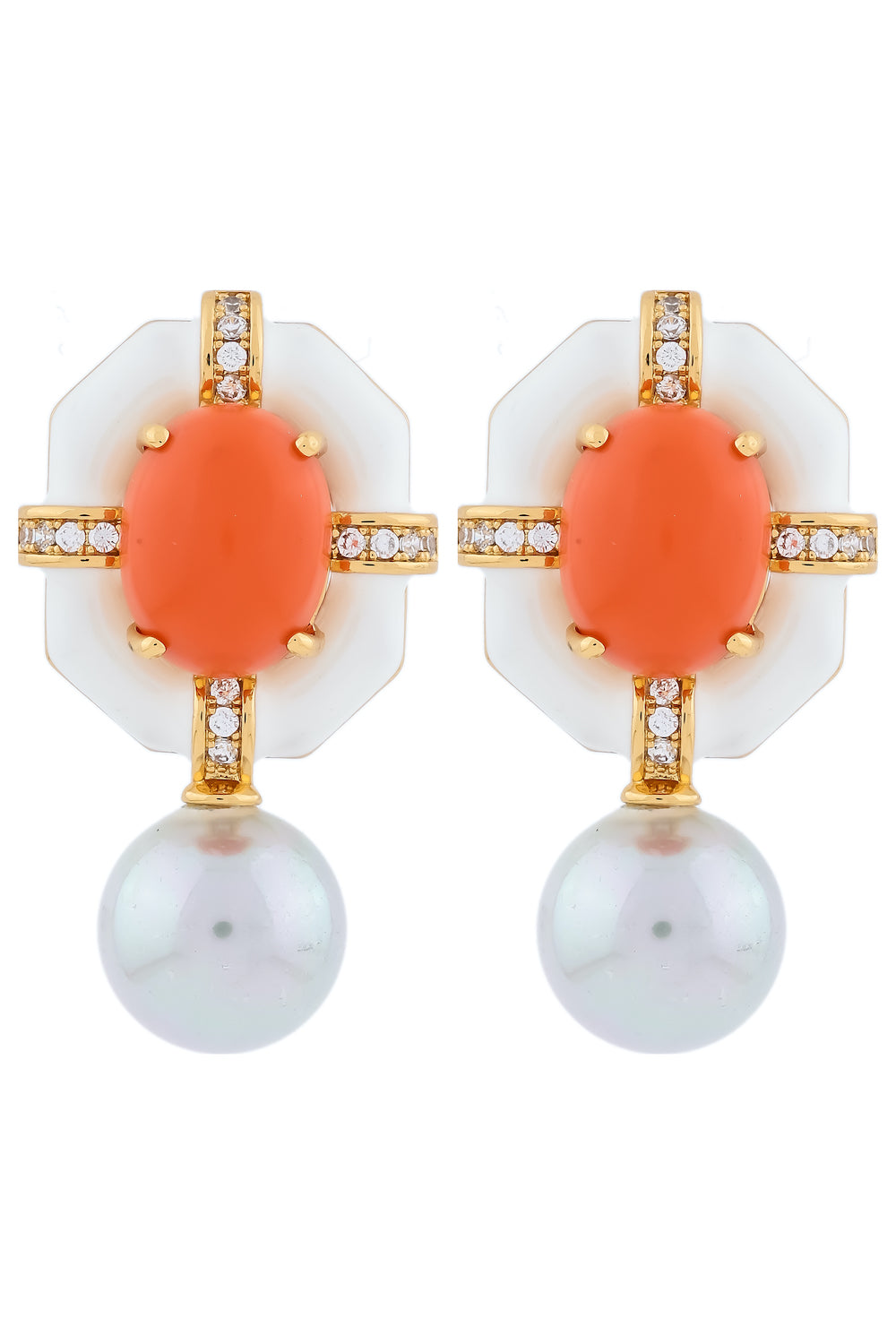 white enamel studs