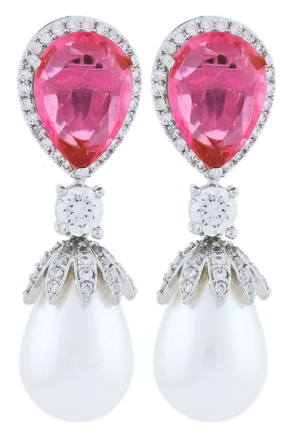 pink doublet pearl earring