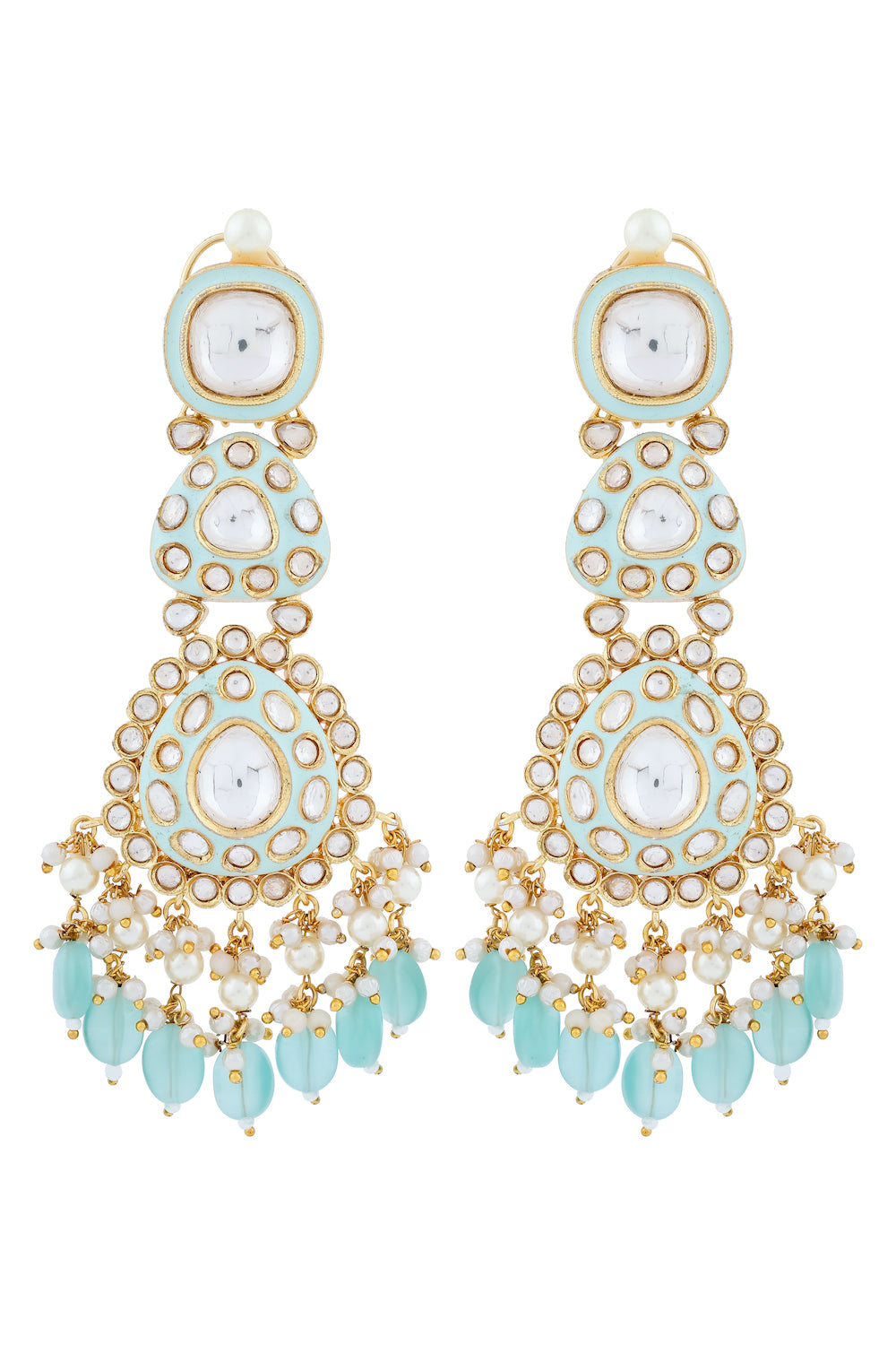 sky-blue earrings