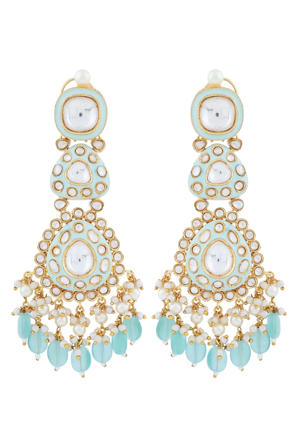 sky-blue earrings