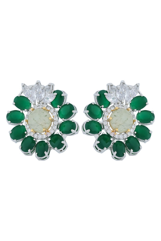 phrenite green onyx studs