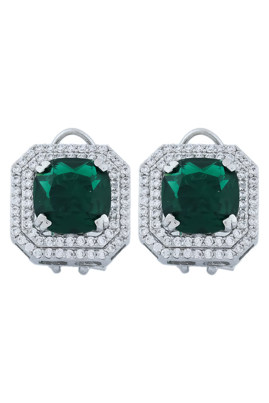 diamond emerald studs