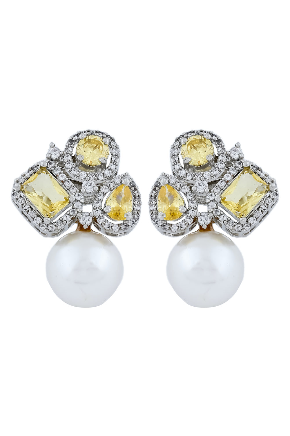 yellow sapphire studs