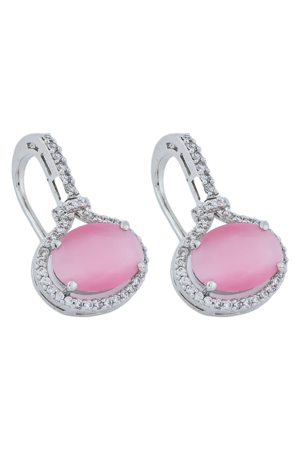 pink stone earrings