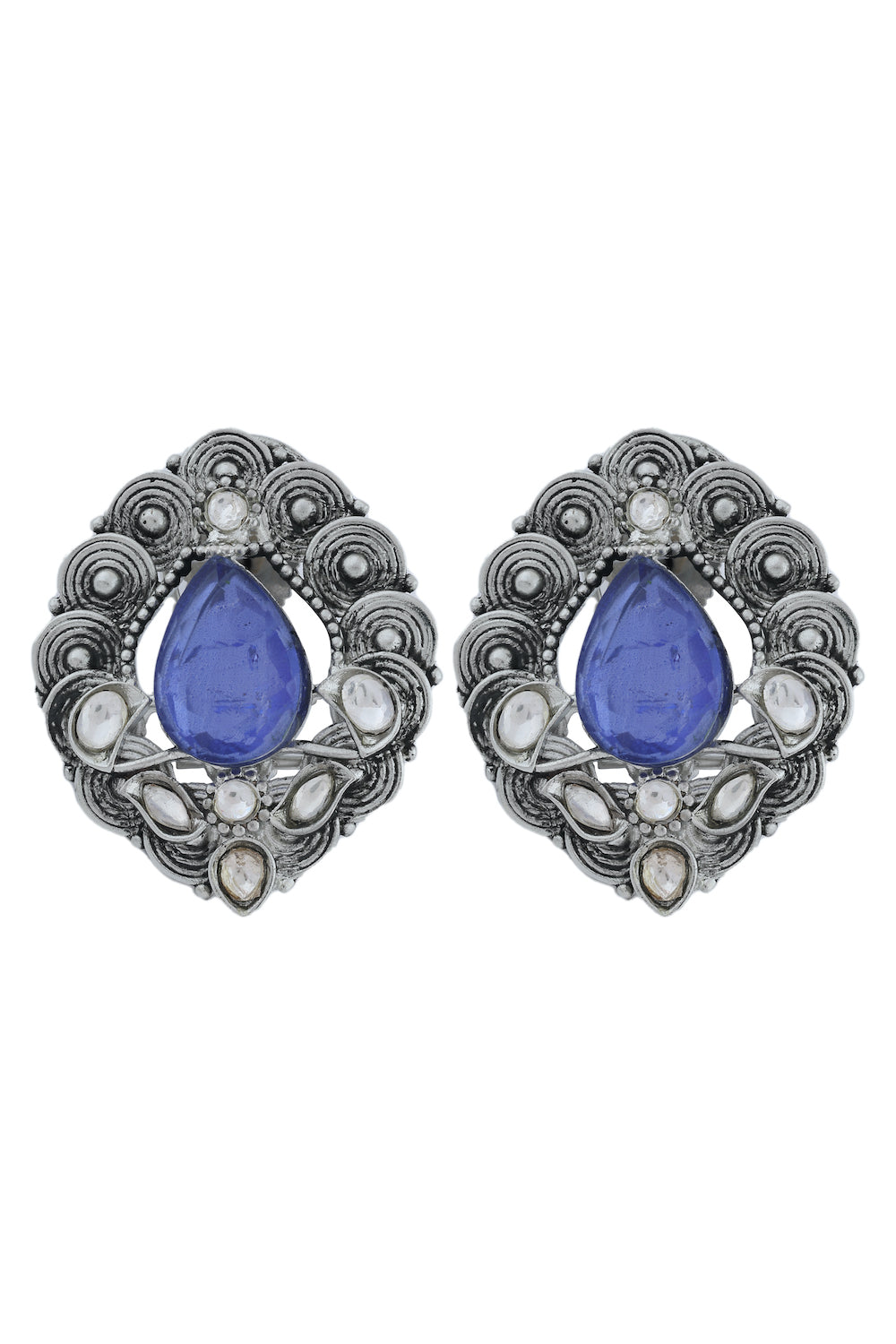 tanzanite blue stone studs