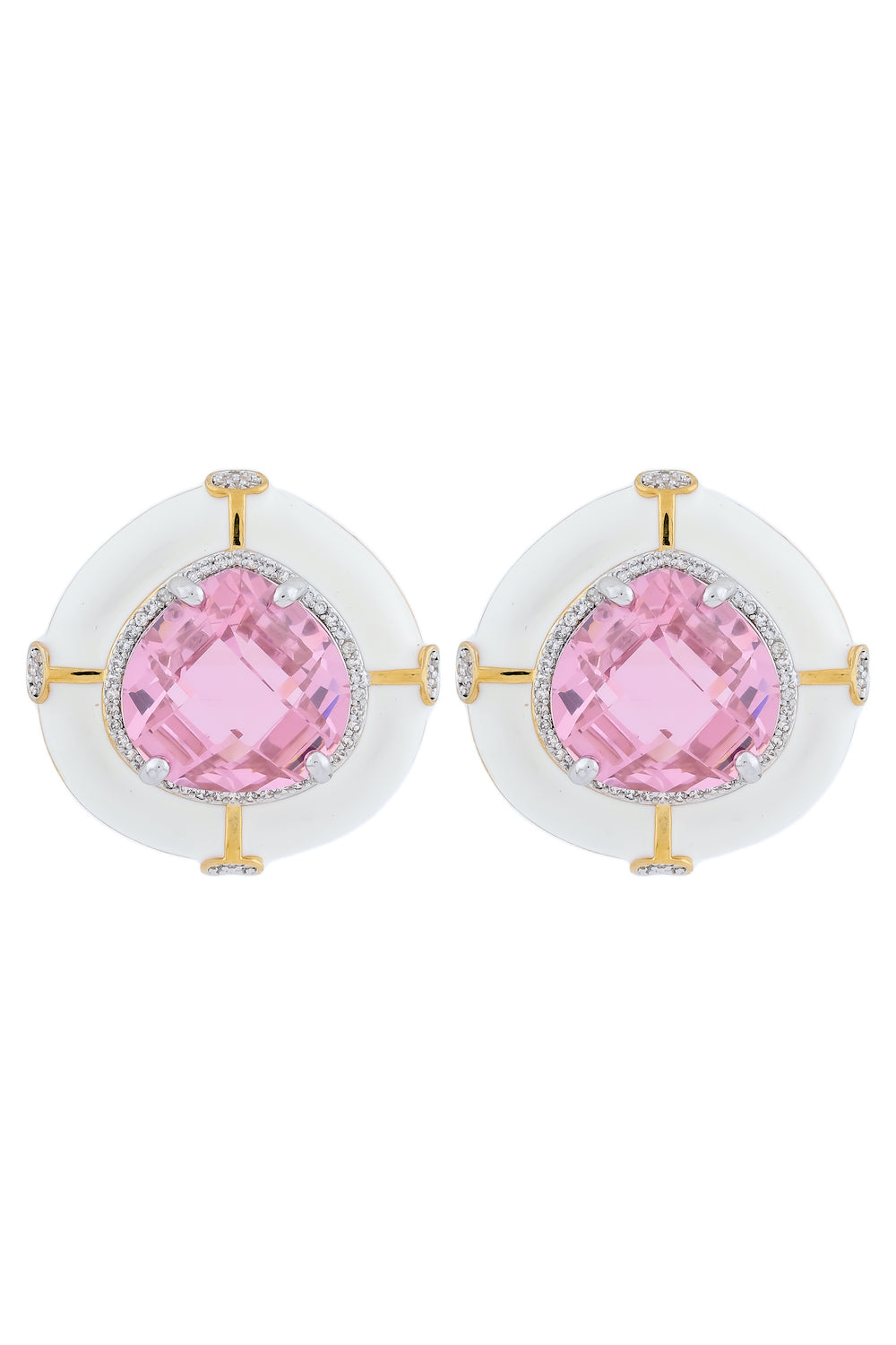 white enamel studs