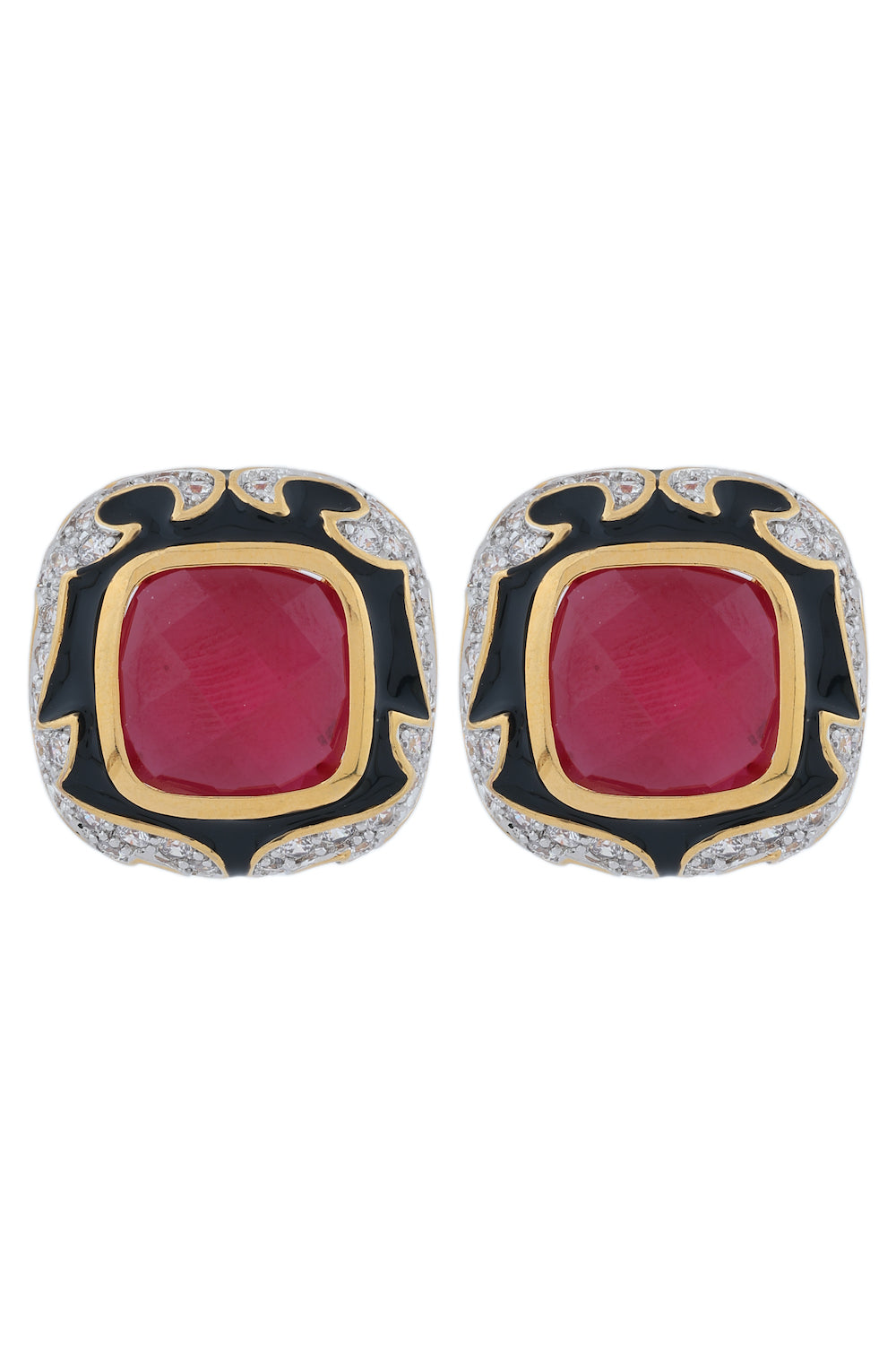 ruby stud earrings