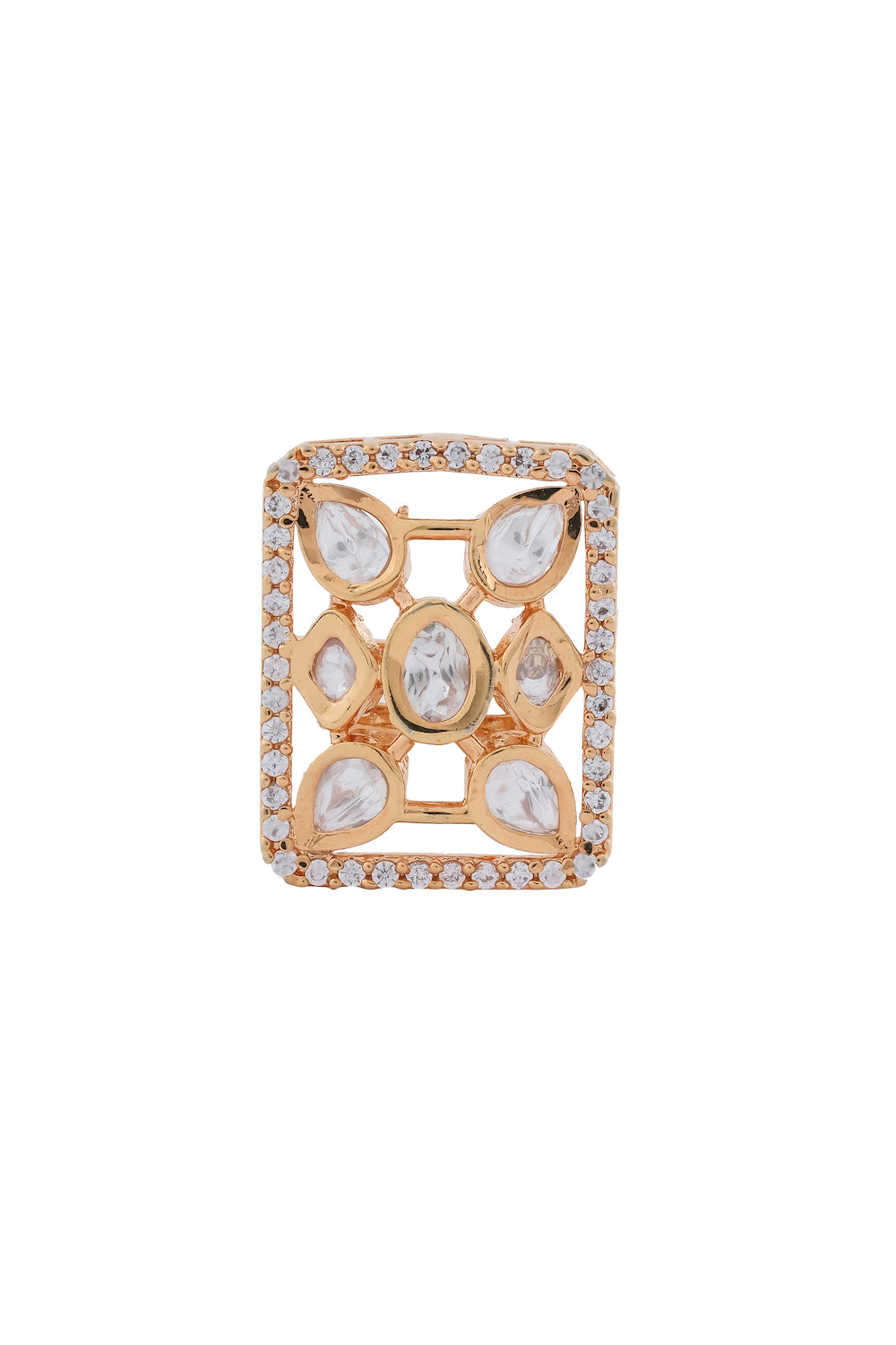 white zirconia kundan