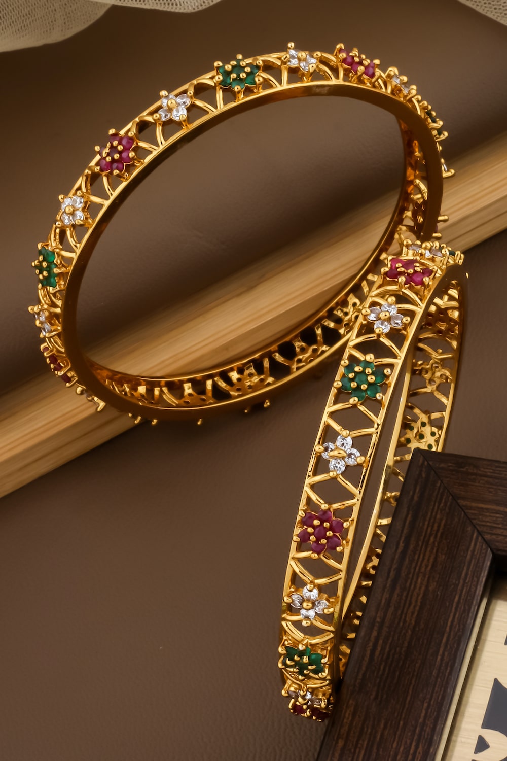 cz temple bangle