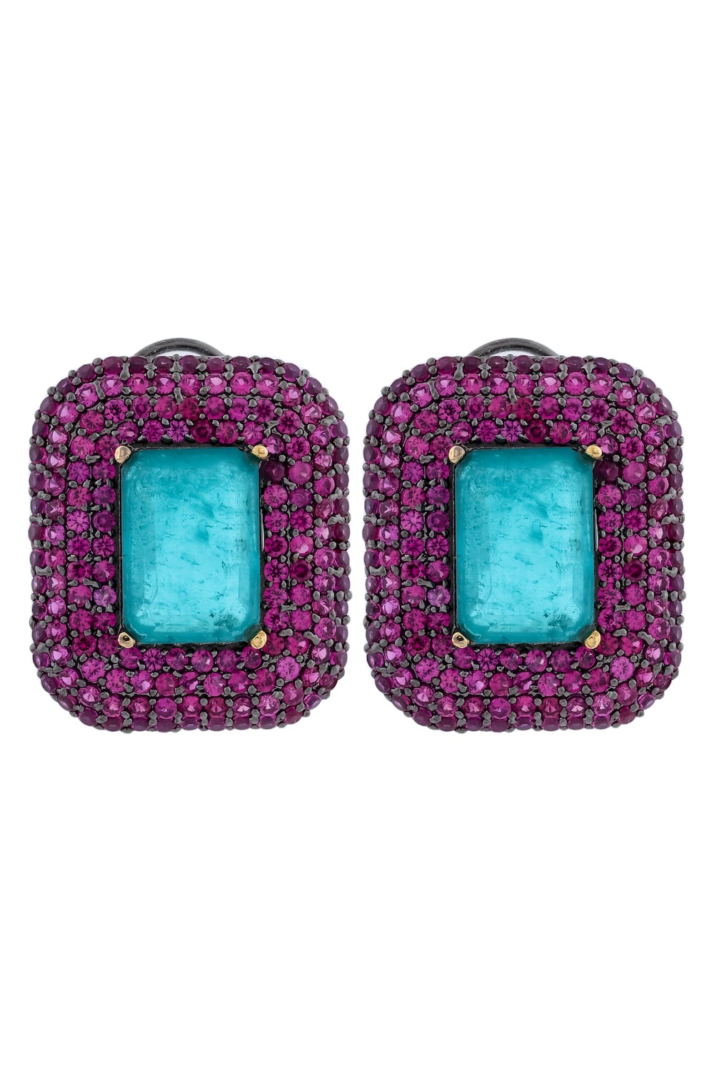 ruby emerald studs