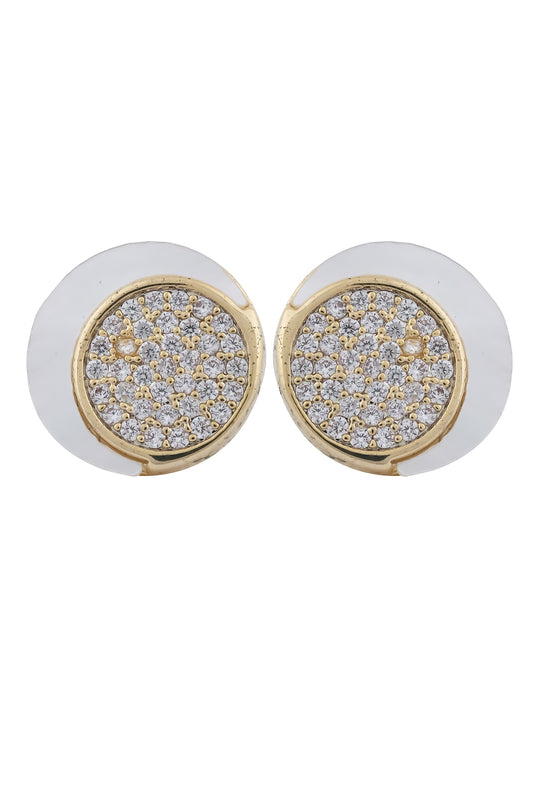 delicate golden polish studs