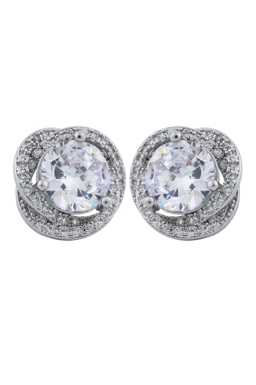 delicate solitaire cz arrings