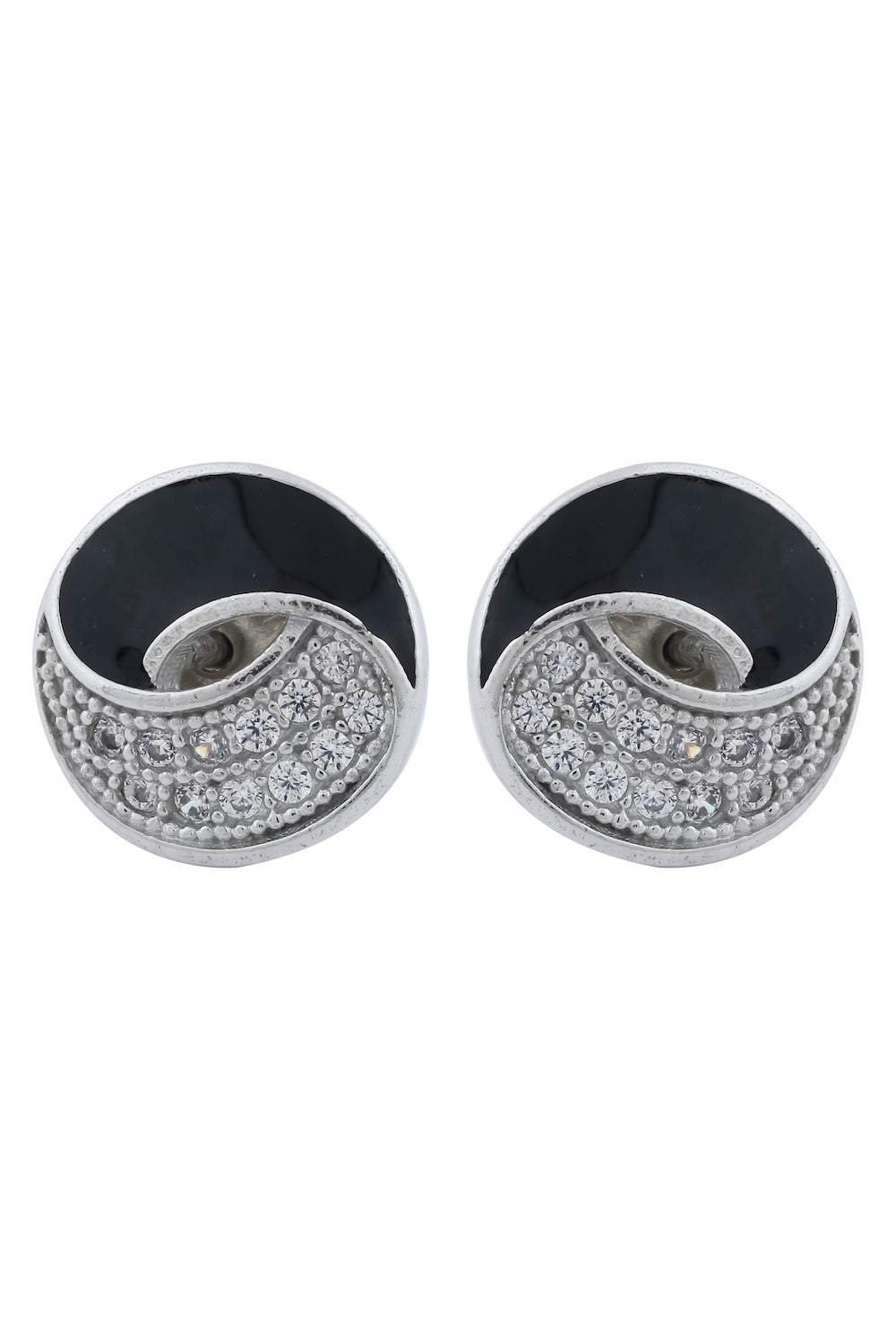 enamel 925 sterling silver earrings
