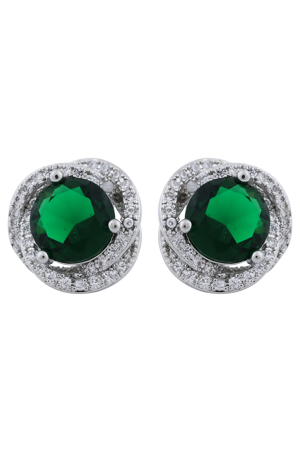solitaire cz earrings