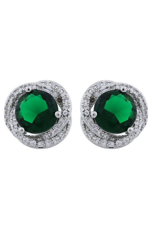 solitaire cz earrings