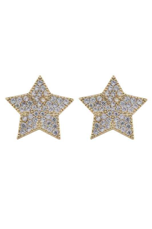 gold star earrings