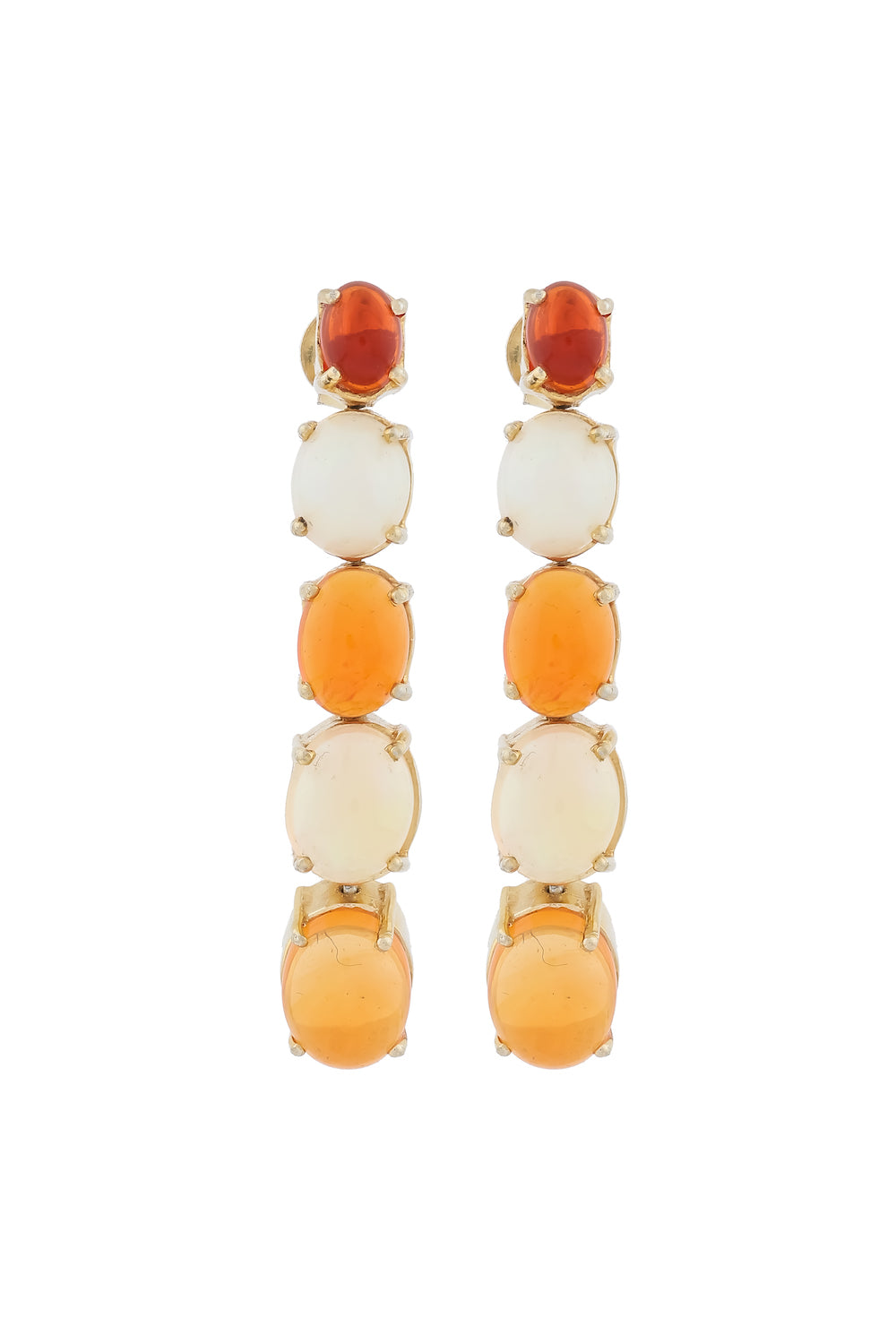 fire opal drop earring