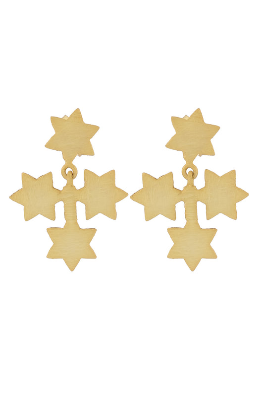 gold vermeil sterling silver star earring