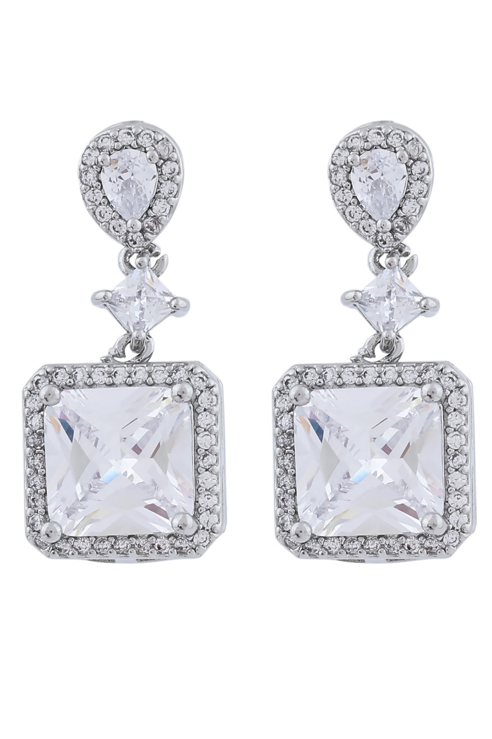 cz drop earrings