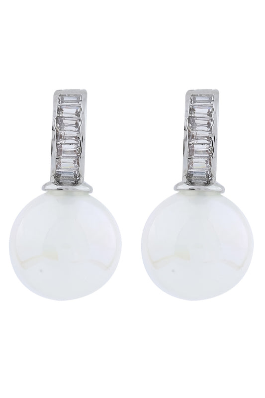 delicate pearl drop silver earrings