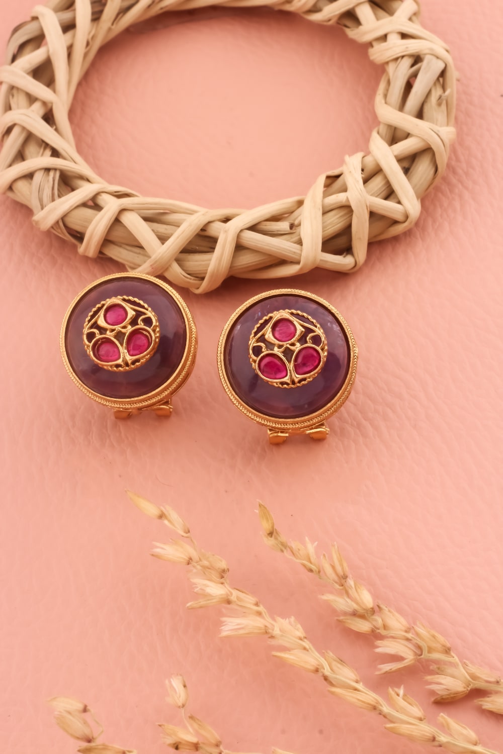 amethyst necklace set