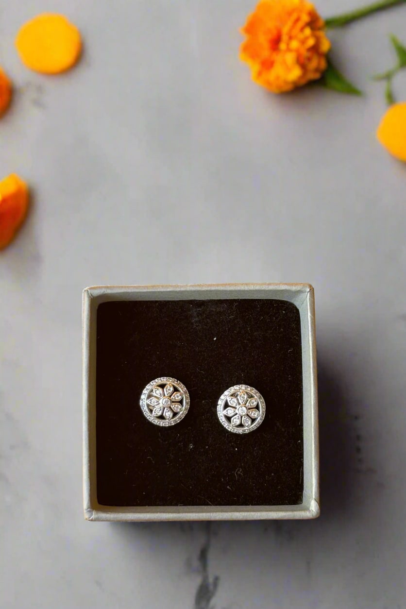 silver earrings