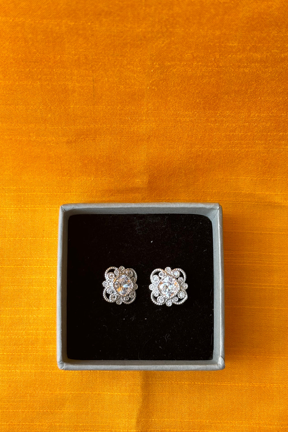 silver earrings