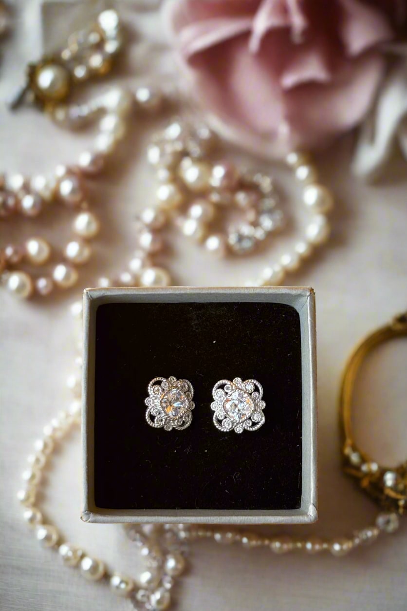 silver earrings