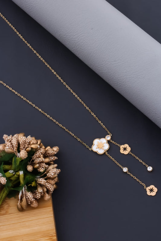 floral antitarnish necklace