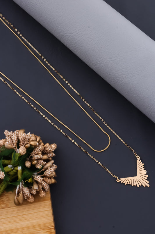 double layer anti tarnish necklace