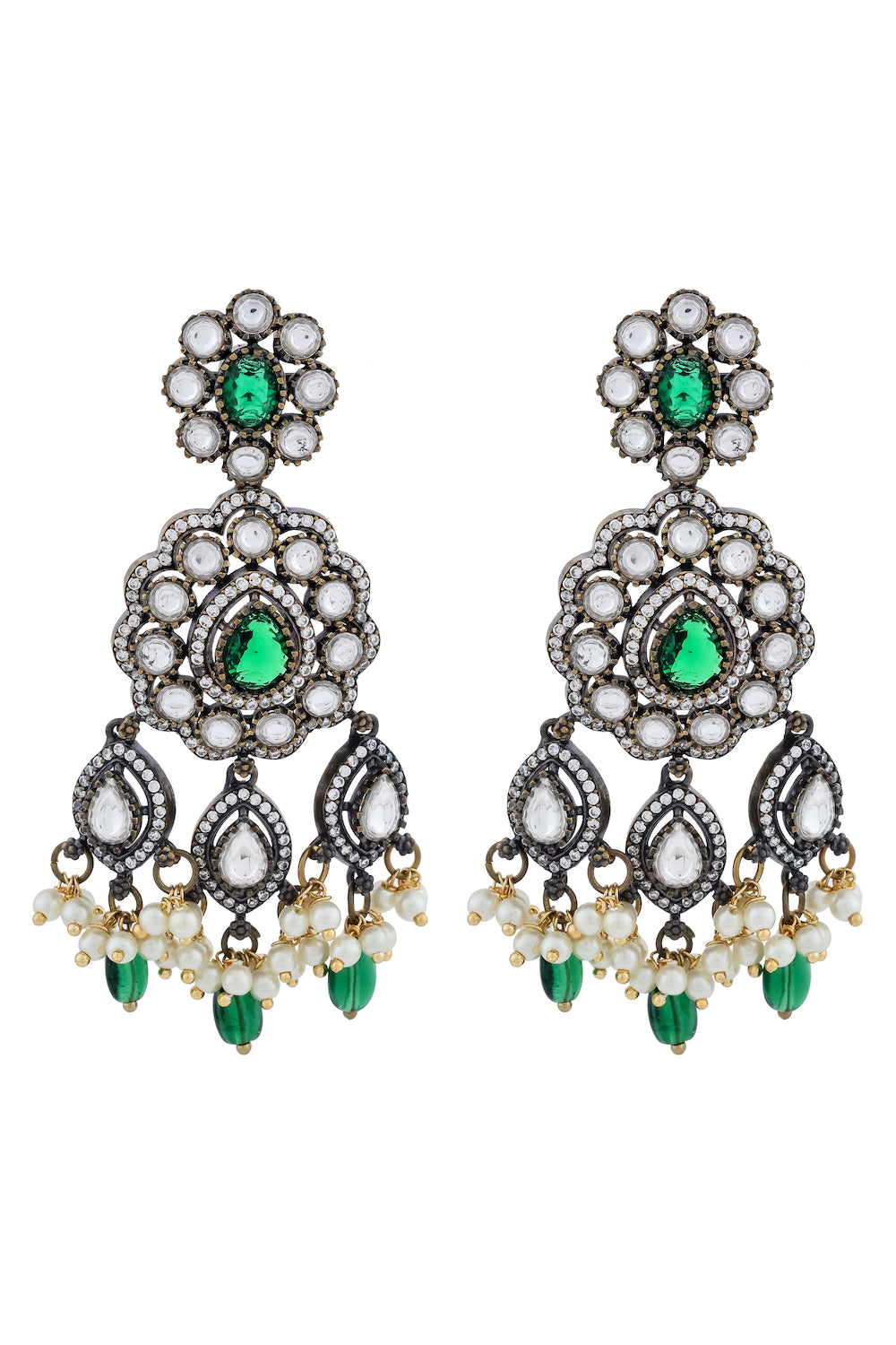 emerald drop earrings