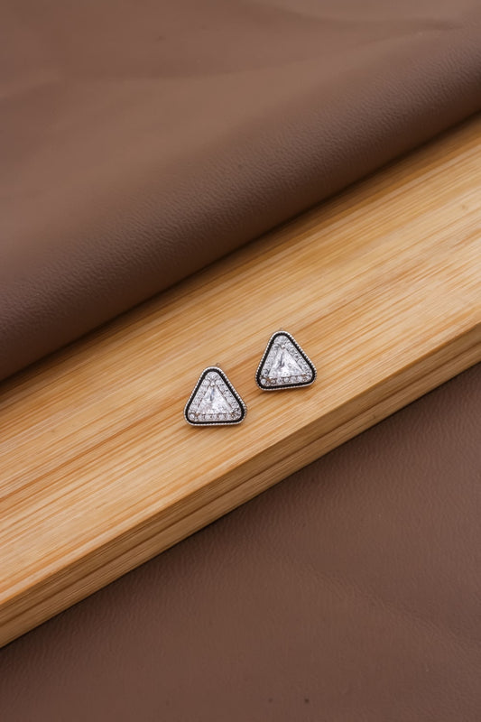 cz triangular studs