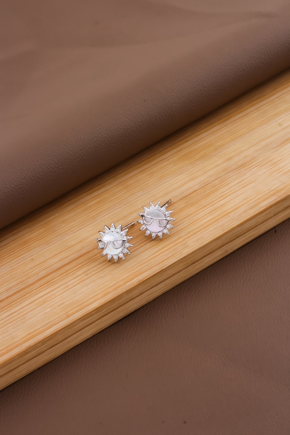 silver cz spectacle studs